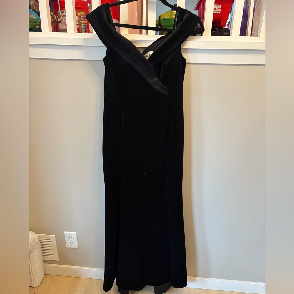 Eliza J Strapless Black Gown